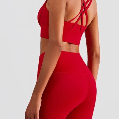 Combinaison Sport Femme - WomenFitnessSet™ - Rouge - My Shape Club